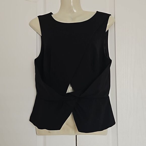 Marciano Twist Wrap Peek-A-Boo Top Black Medium - Picture 2 of 16